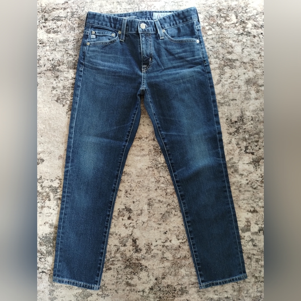 AG Adriano Goldschmied Ex Boyfriend Slouchy Slim Dark Blue Jeans 25 - Picture 4 of 8